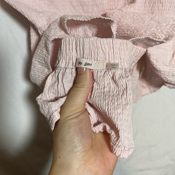 Francesca's Collections Light Pink Ruffle Blouse - Picture 2 of 7